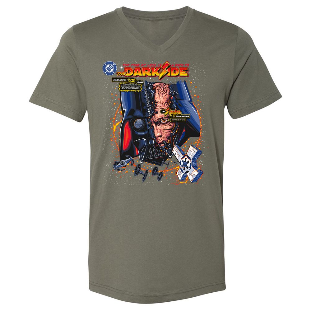 Unisex V-Neck T-Shirt - HKVZE59B - Military Green - 10