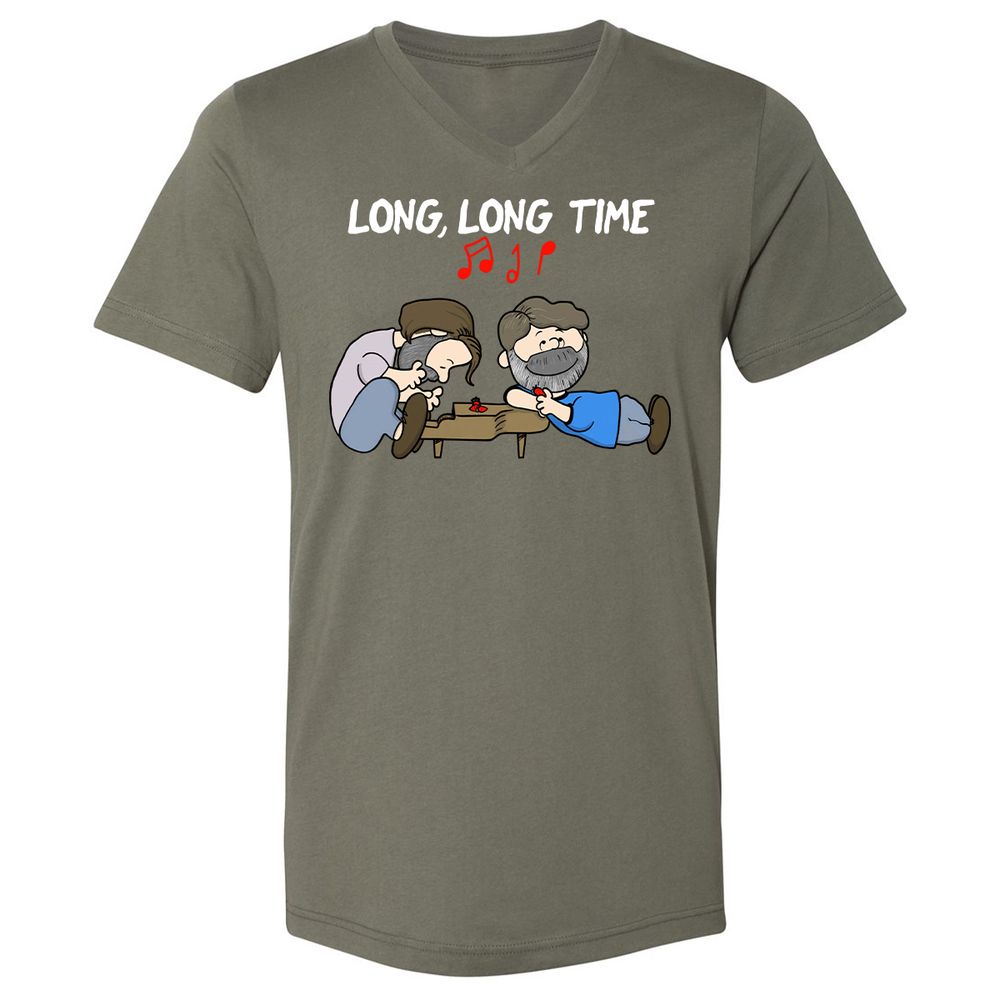 Unisex V-Neck T-Shirt - 1EMTQFK4 - Military Green - 10