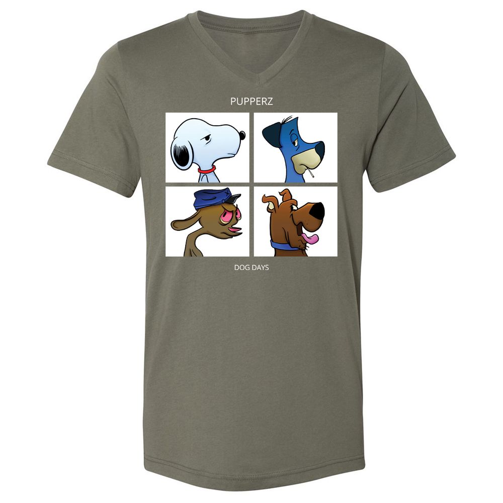 Unisex V-Neck T-Shirt - CE2ZWW8B - Military Green - 10