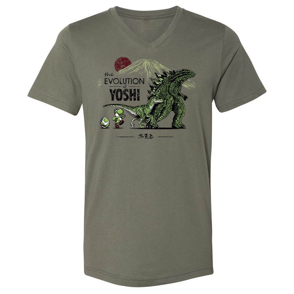 Unisex V-Neck T-Shirt - RJA3TYZT - Military Green - 10