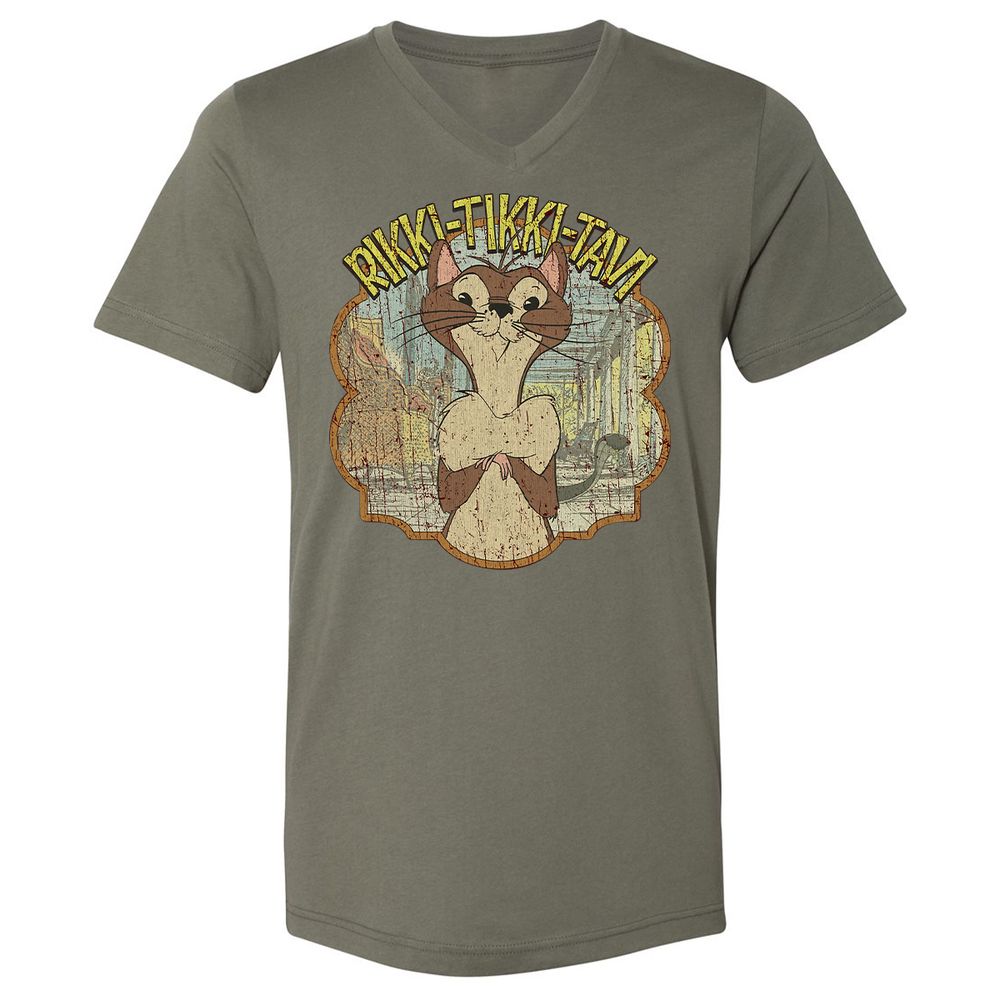 Unisex V-Neck T-Shirt - XW1WCGEK - Military Green - 10