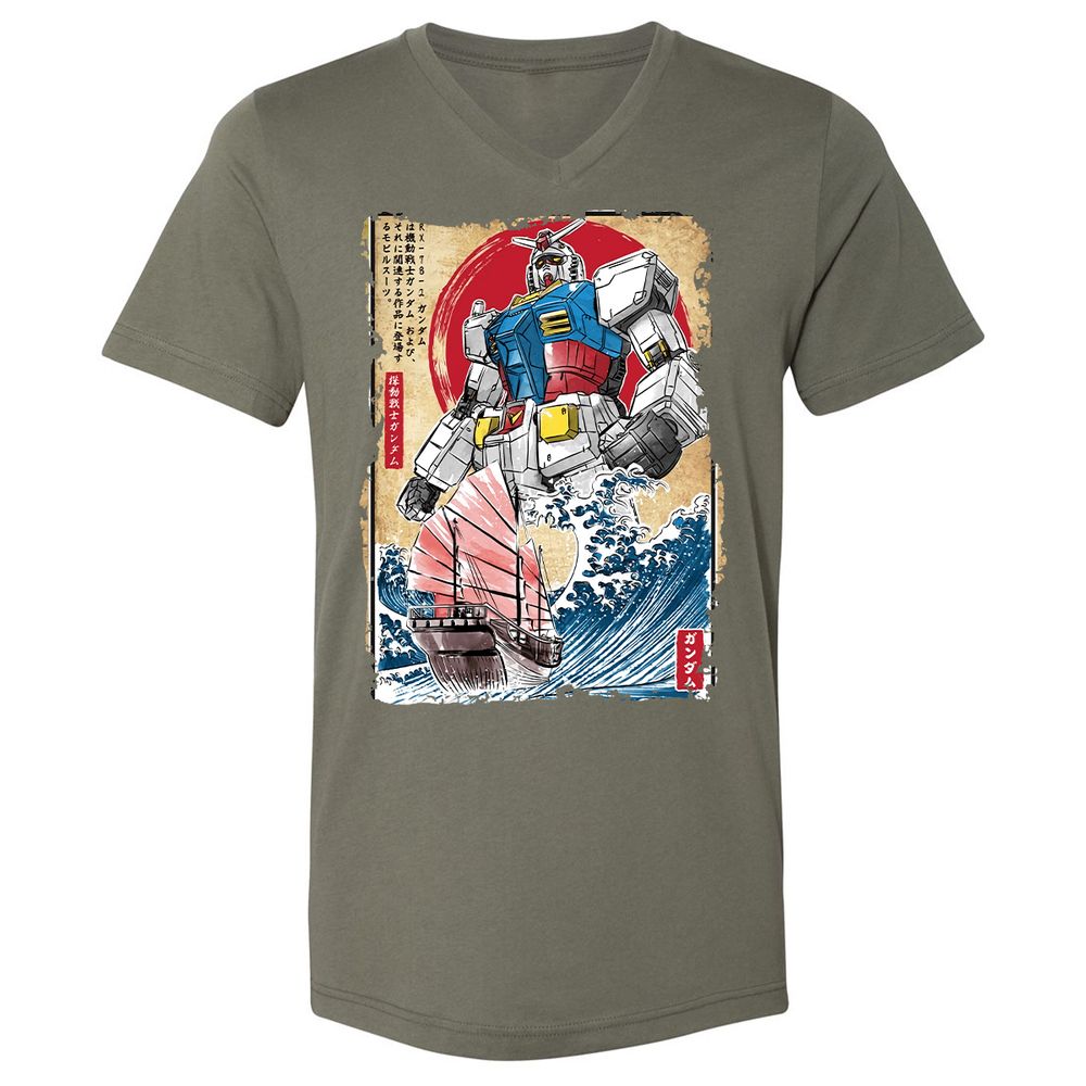Unisex V-Neck T-Shirt - DMSZZYLK - Military Green - 10