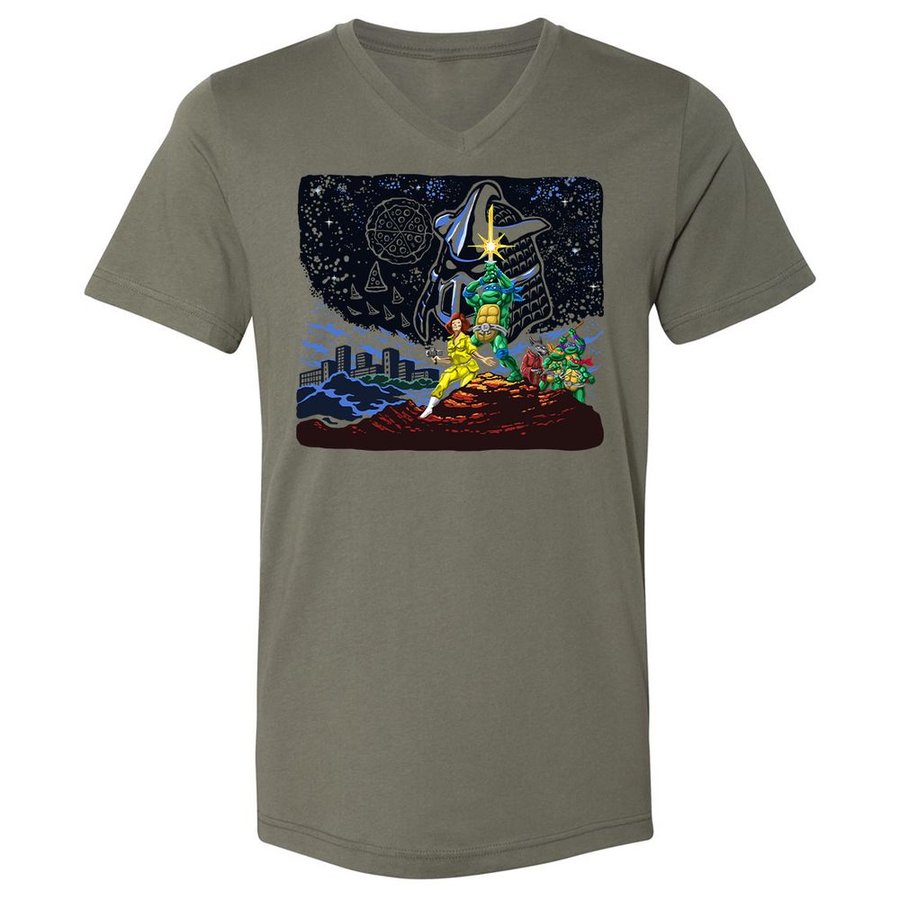 Unisex V-Neck T-Shirt - N1RU5FDP - Military Green - 10