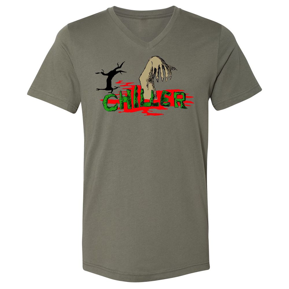 Unisex V-Neck T-Shirt - 1J7SCZN2 - Military Green - 10