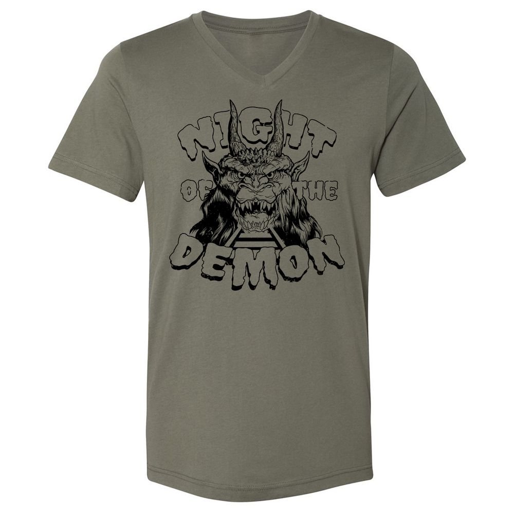 Unisex V-Neck T-Shirt - B6MJF9XZ - Military Green - 10