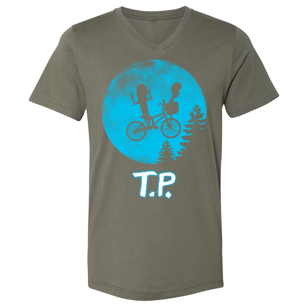 Unisex V-Neck T-Shirt - L9NZK168 - Military Green - 10