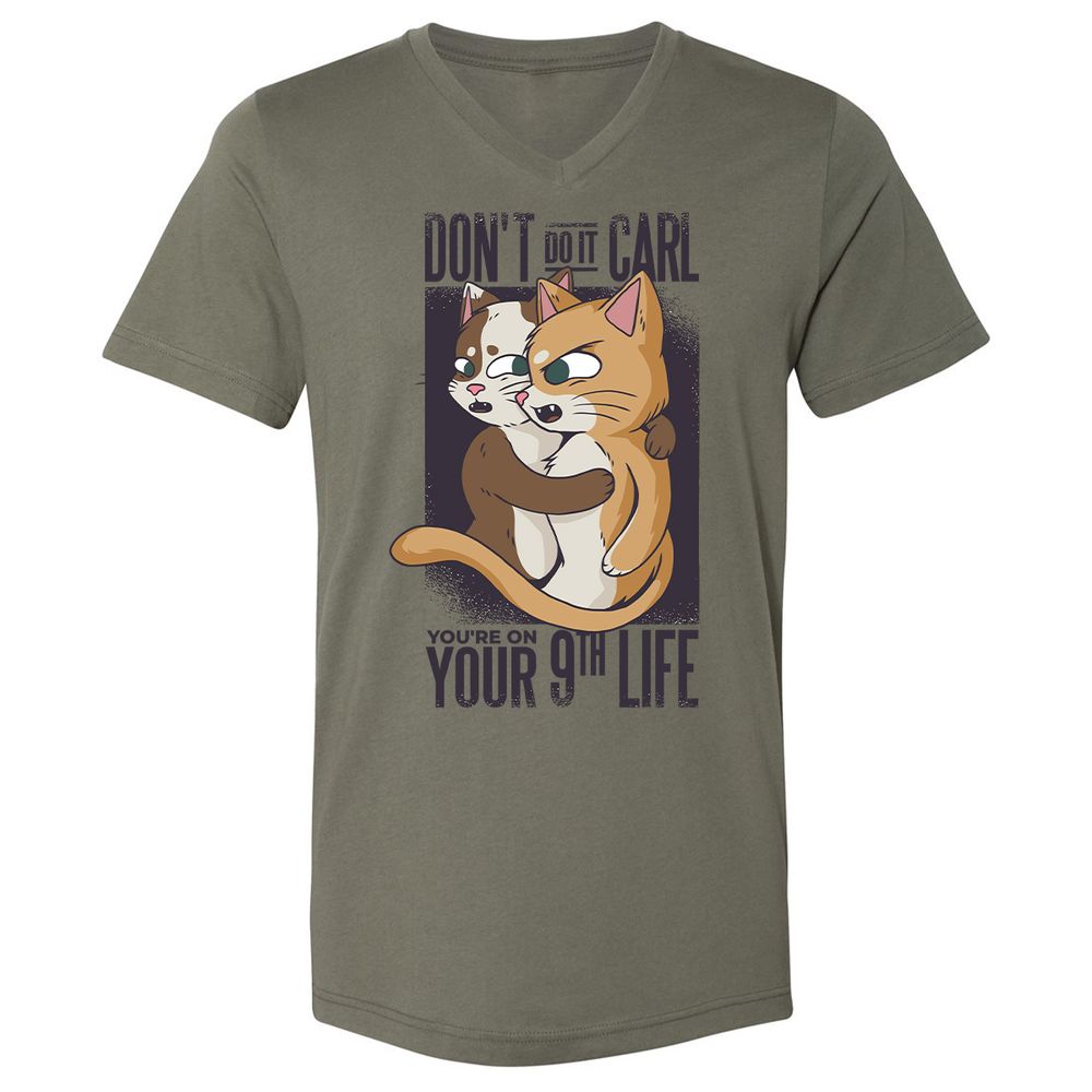 Unisex V-Neck T-Shirt - 3AKDQA6D - Military Green - 10