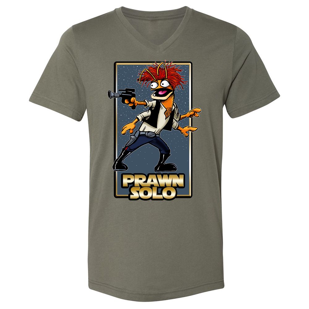 Unisex V-Neck T-Shirt - 7BXX676G - Military Green - 10