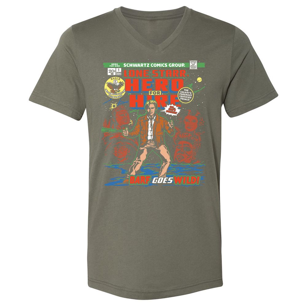 Unisex V-Neck T-Shirt - G9DLJXX4 - Military Green - 10