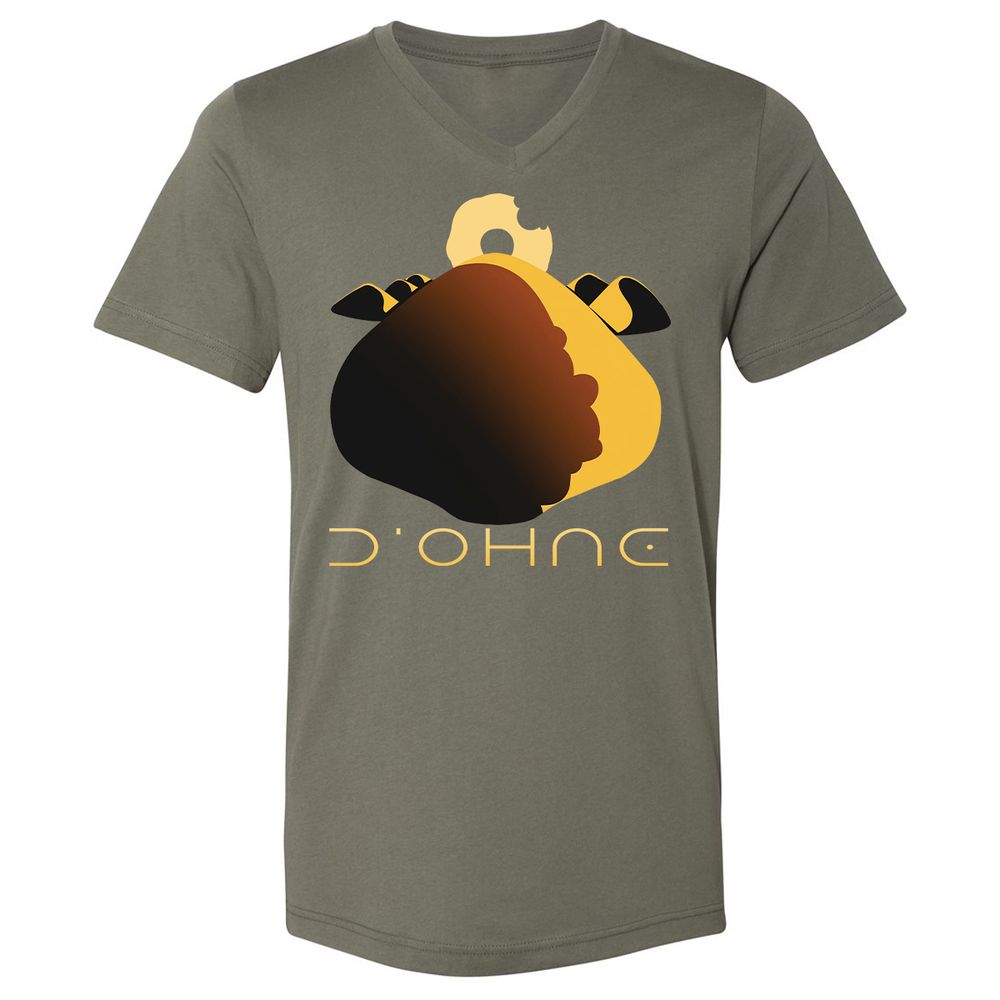 Unisex V-Neck T-Shirt - KZFSRB7W - Military Green - 10