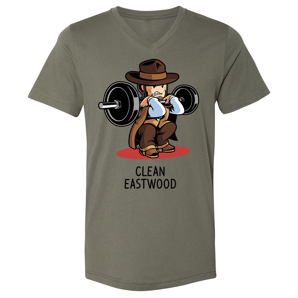 Unisex V-Neck T-Shirt - DHHGKE27 - Military Green - 10