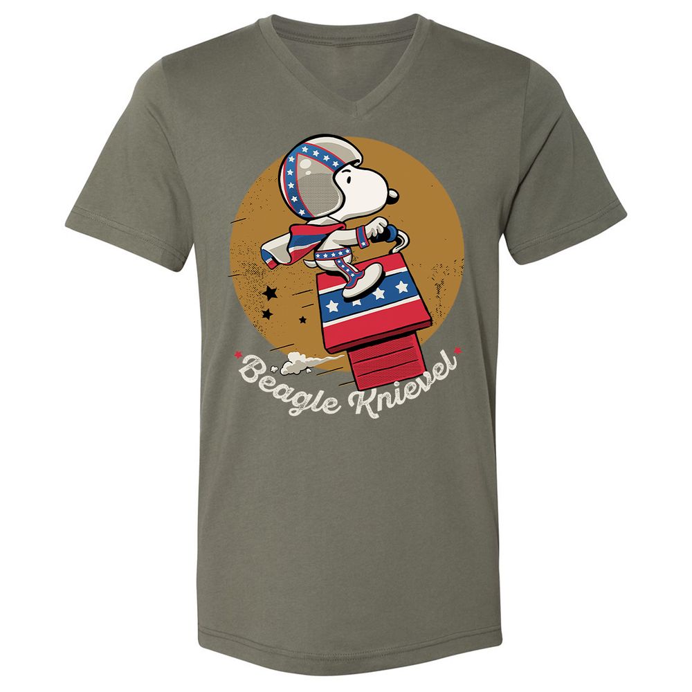Unisex V-Neck T-Shirt - K614P9HG - Military Green - 10
