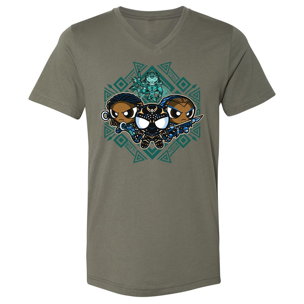 Unisex V-Neck T-Shirt - FB2L4H9X - Military Green - 10
