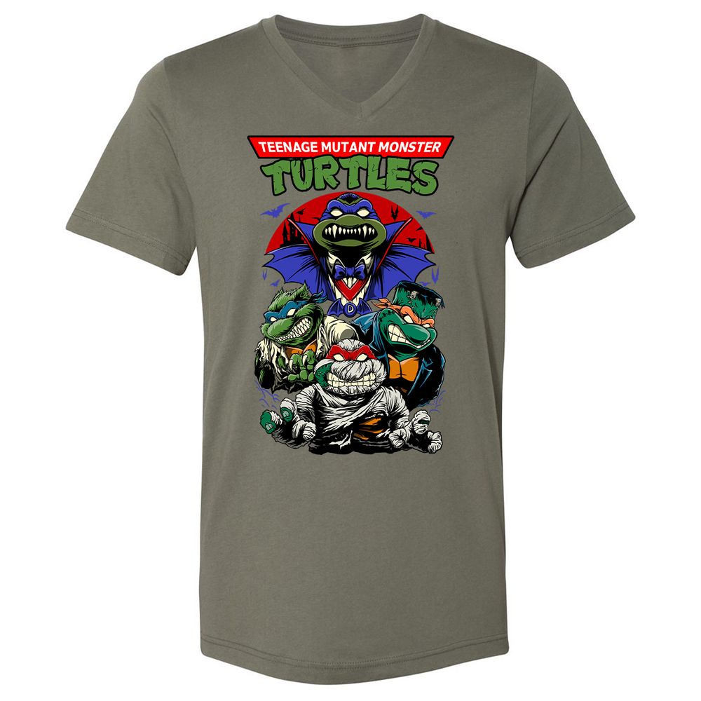 Unisex V-Neck T-Shirt - R6G7N8AT - Military Green - 10