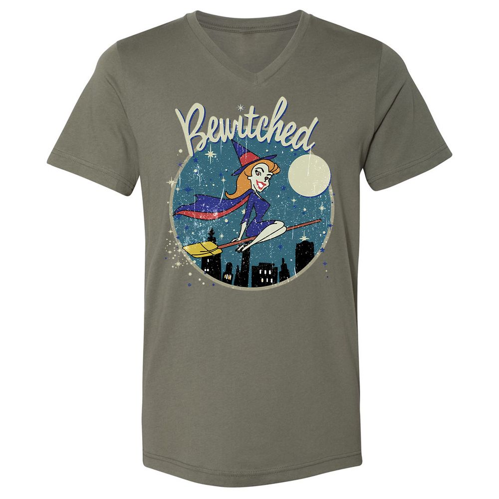 Unisex V-Neck T-Shirt - 1FGLLJNB - Military Green - 10