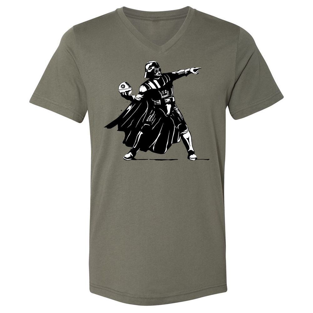 Unisex V-Neck T-Shirt - B81SR4X9 - Military Green - 10