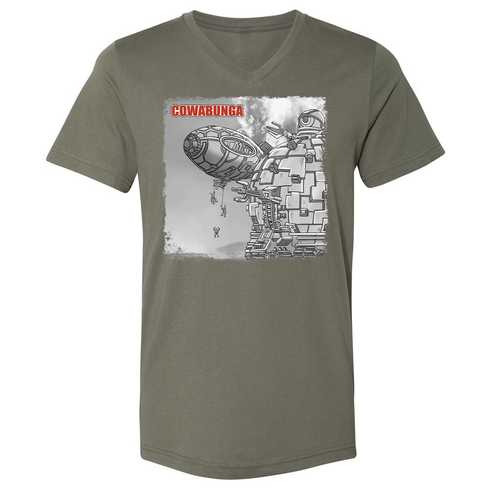 Unisex V-Neck T-Shirt - B691X59T - Military Green - 10