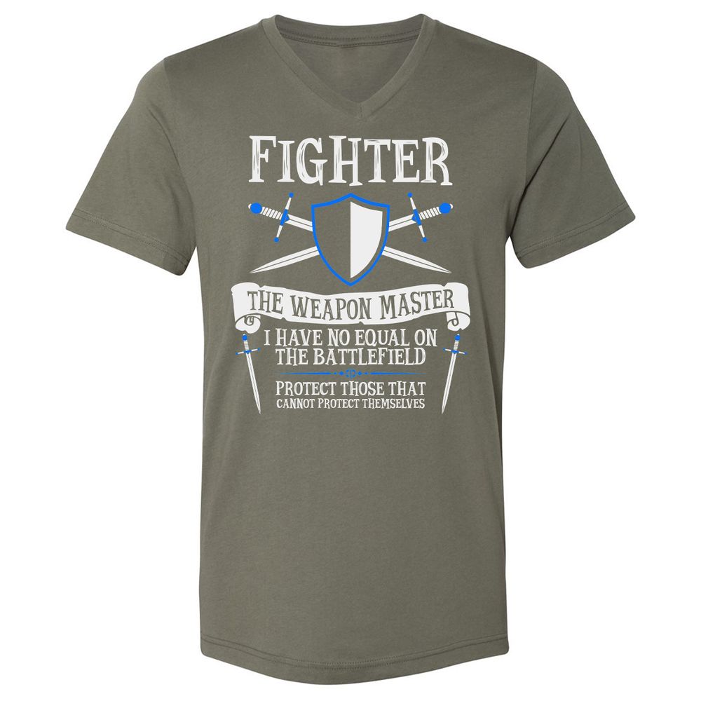 Unisex V-Neck T-Shirt - 9LWYFXZZ - Military Green - 10