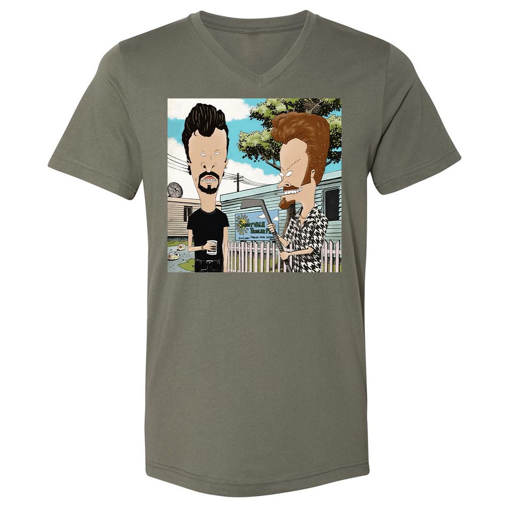 Unisex V-Neck T-Shirt - RGEPDWUW - Military Green - 10