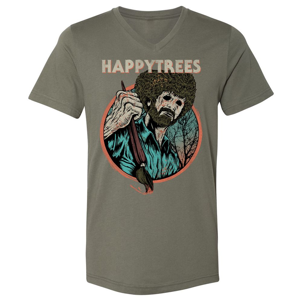 Unisex V-Neck T-Shirt - 8T4WKMW5 - Military Green - 10