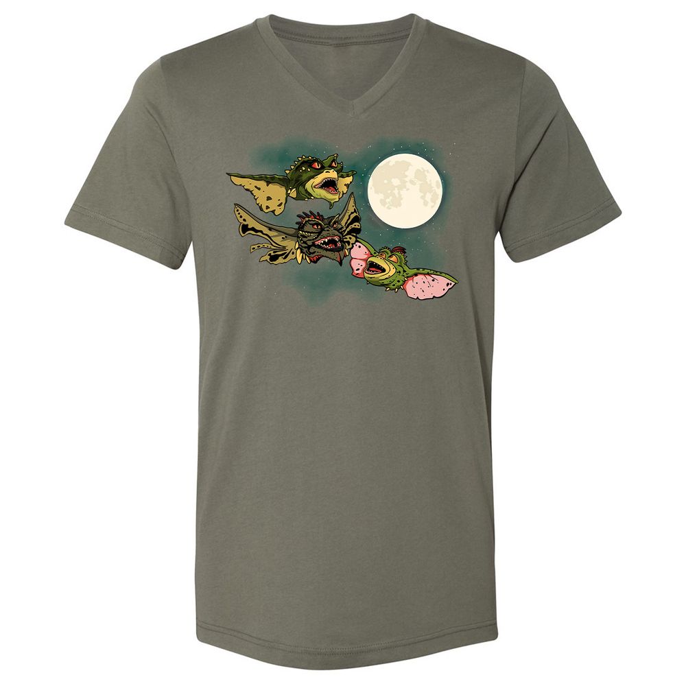 Unisex V-Neck T-Shirt - UTD67MMX - Military Green - 10