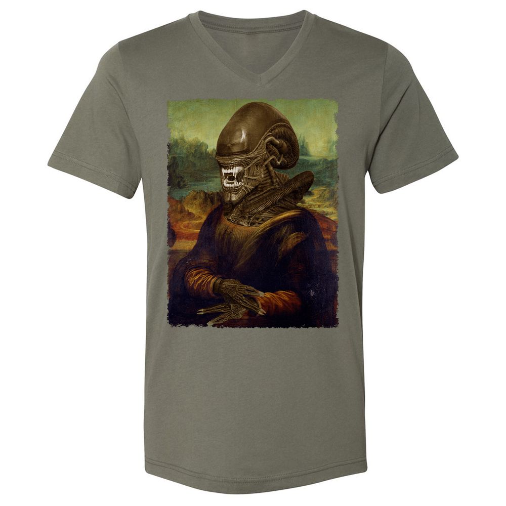 Unisex V-Neck T-Shirt - 1WGK514Y - Military Green - 10