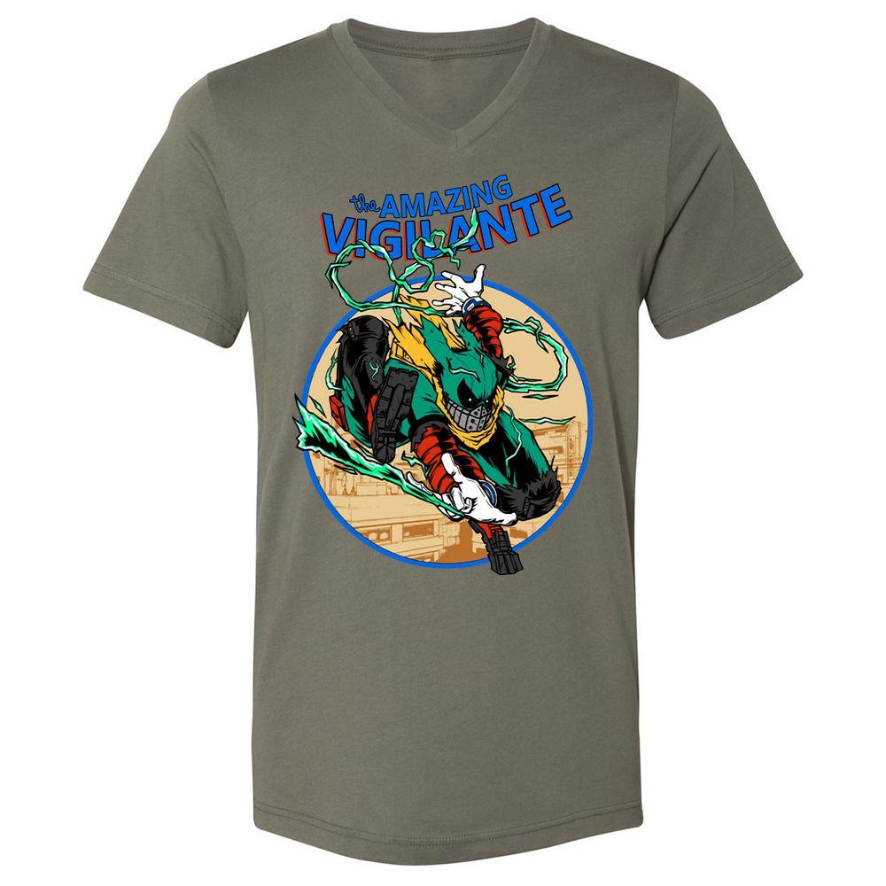 Unisex V-Neck T-Shirt - SC2RR7M5 - Military Green - 10