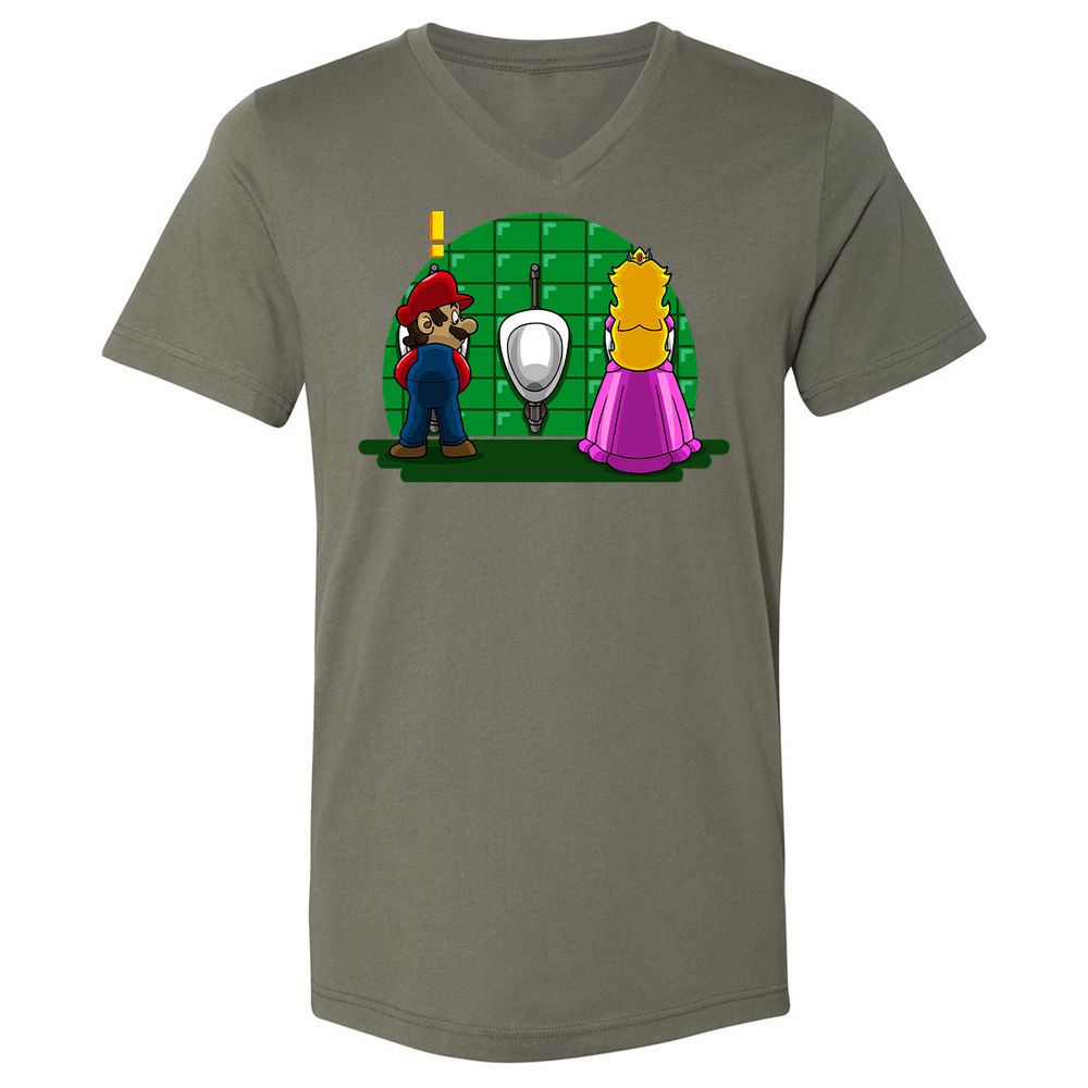 Unisex V-Neck T-Shirt - SSHLUPAG - Military Green - 10