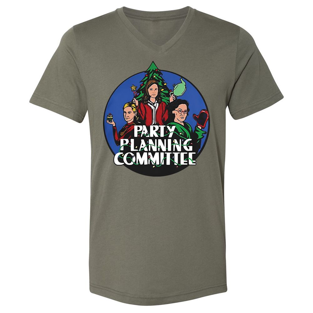 Unisex V-Neck T-Shirt - CTVSQX5F - Military Green - 10