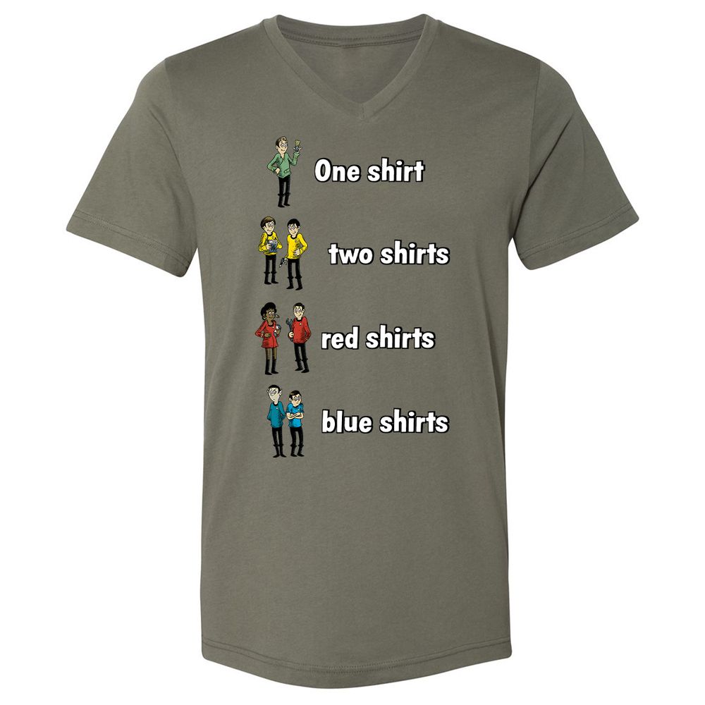 Unisex V-Neck T-Shirt - W339ZALK - Military Green - 10