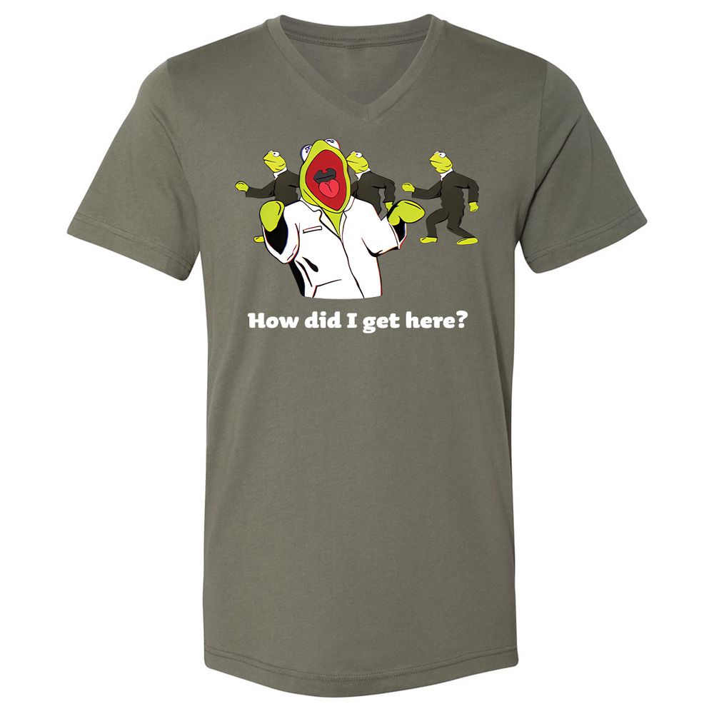 Unisex V-Neck T-Shirt - 169PMXVA - Military Green - 10