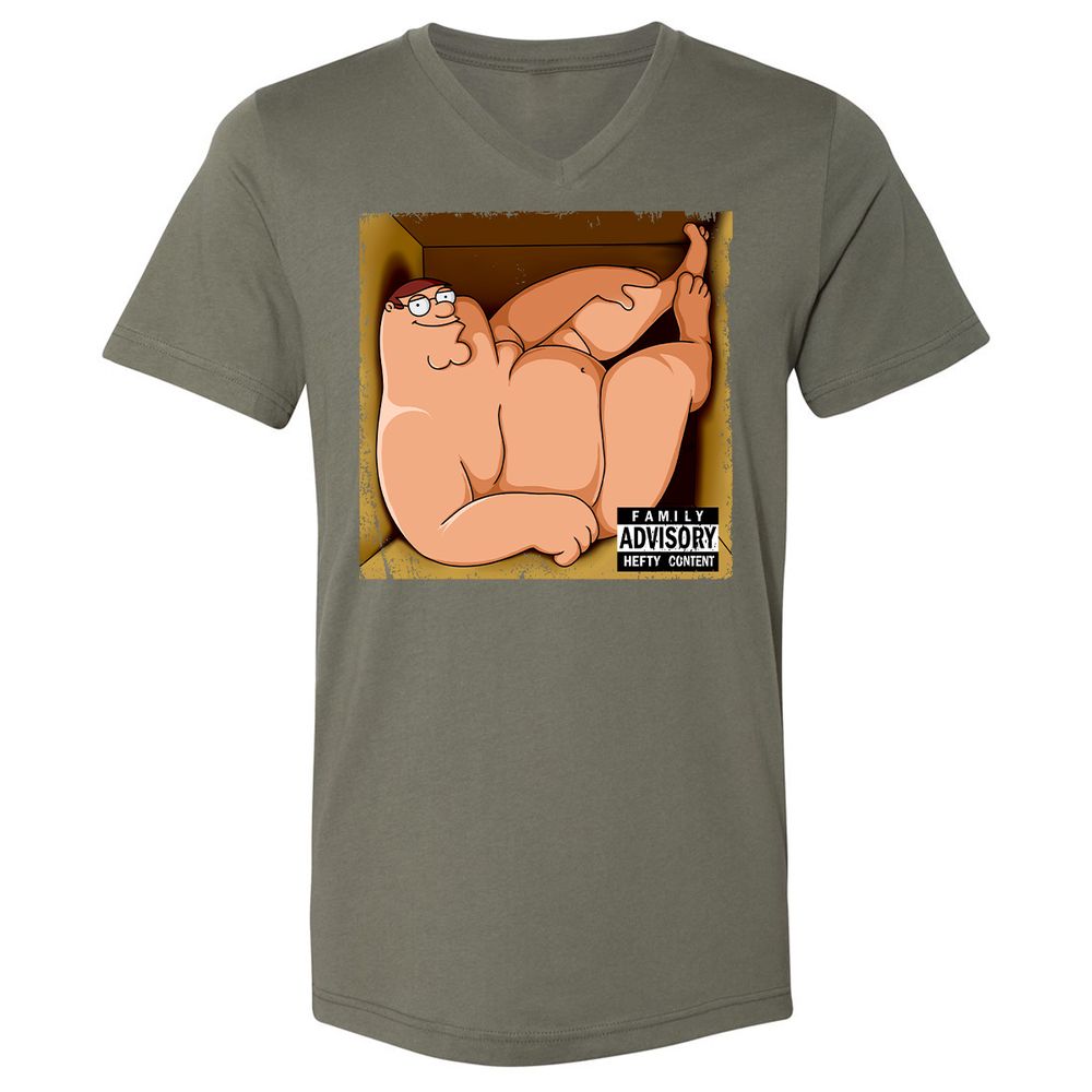 Unisex V-Neck T-Shirt - L8F5ZMVY - Military Green - 10