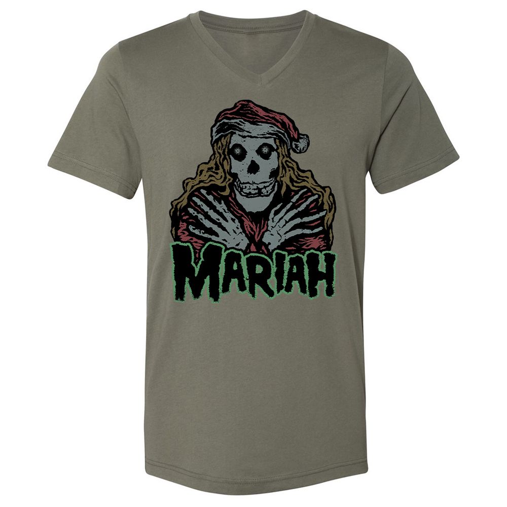 Unisex V-Neck T-Shirt - ELDR5SZF - Military Green - 10