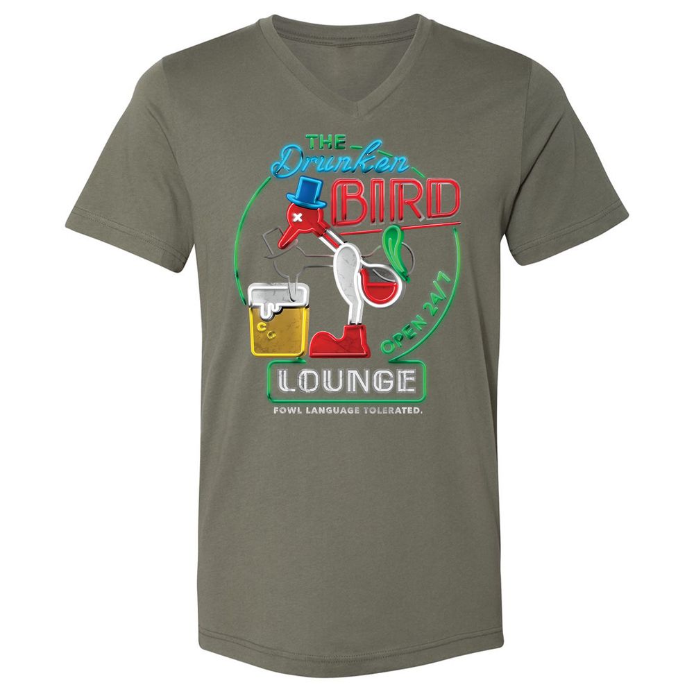 Unisex V-Neck T-Shirt - 7BZXF5NS - Military Green - 10