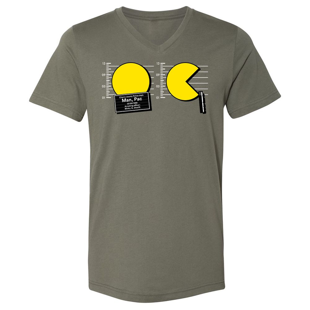 Unisex V-Neck T-Shirt - 8CE72UGG - Military Green - 10