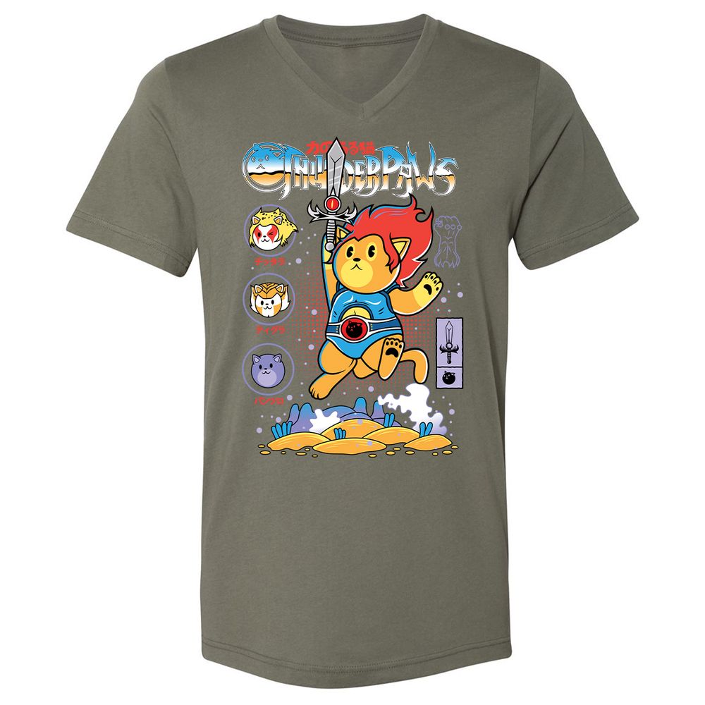 Unisex V-Neck T-Shirt - KFGYZAA2 - Military Green - 10