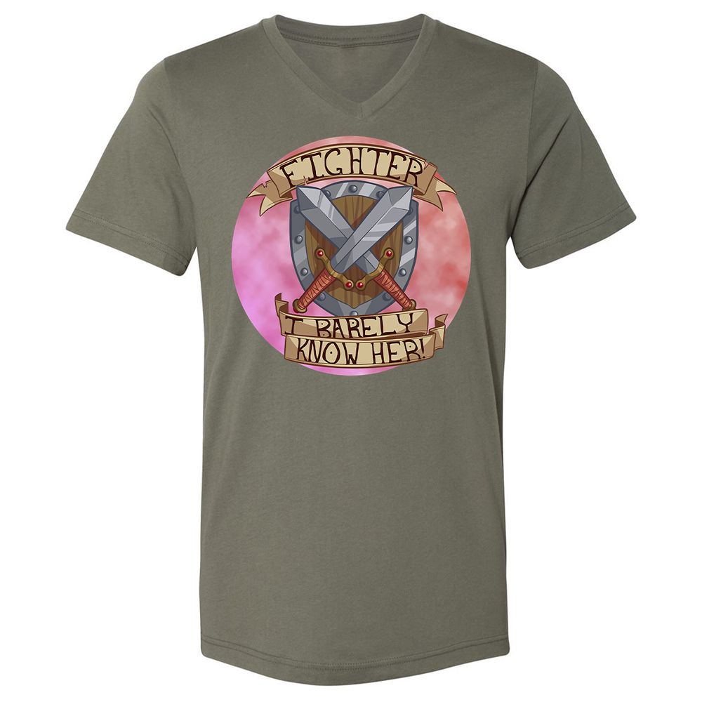 Unisex V-Neck T-Shirt - 51ZQAJCB - Military Green - 10