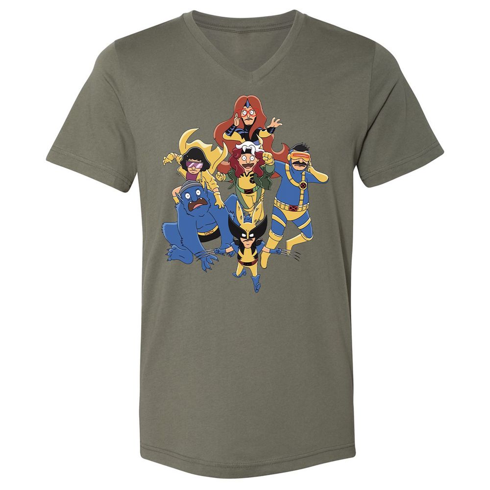 Unisex V-Neck T-Shirt - 7776BKPA - Military Green - 10
