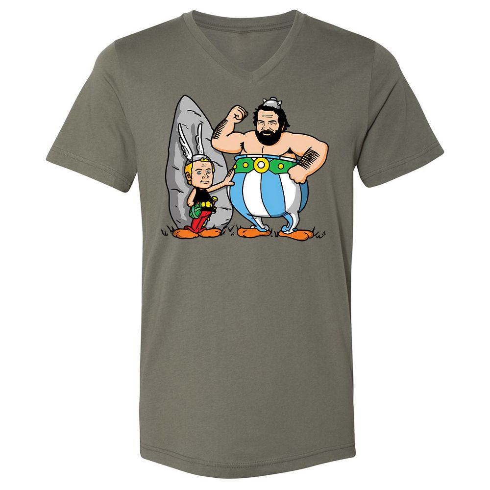 Unisex V-Neck T-Shirt - Y1AS78VN - Military Green - 10