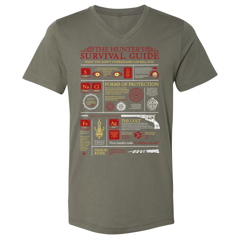 Unisex V-Neck T-Shirt - MCZ8GJCT - Military Green - 10