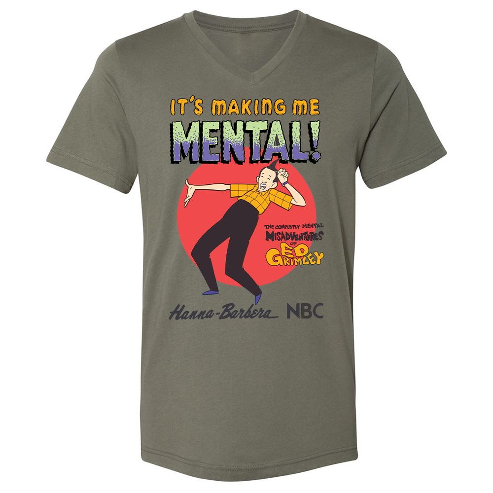 Unisex V-Neck T-Shirt - 4CDQ3YKK - Military Green - 10