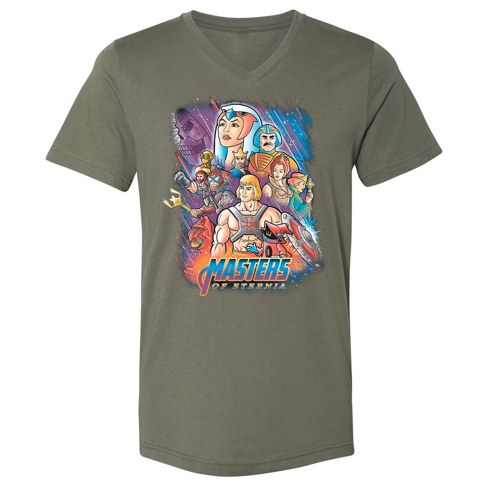 Unisex V-Neck T-Shirt - BCEGL4P8 - Military Green - 10