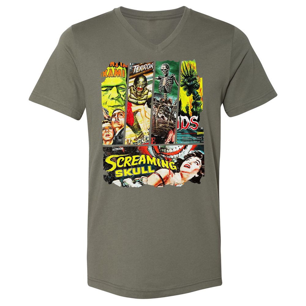 Unisex V-Neck T-Shirt - P6ECZBZC - Military Green - 10