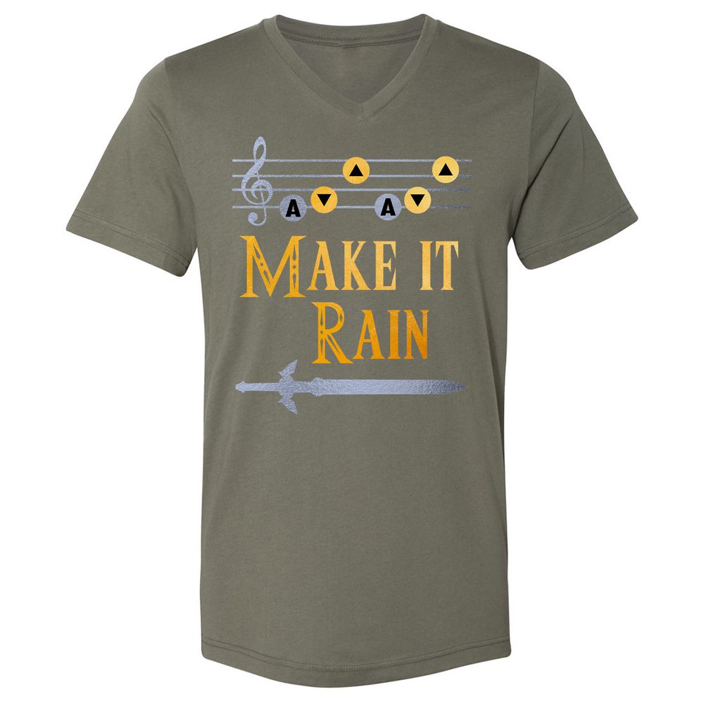 Unisex V-Neck T-Shirt - GUAAW99B - Military Green - 10