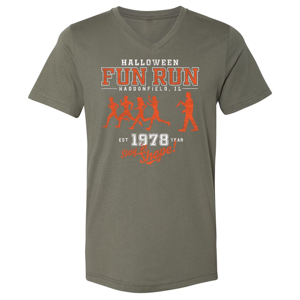 Unisex V-Neck T-Shirt - MDKT6FNK - Military Green - 10