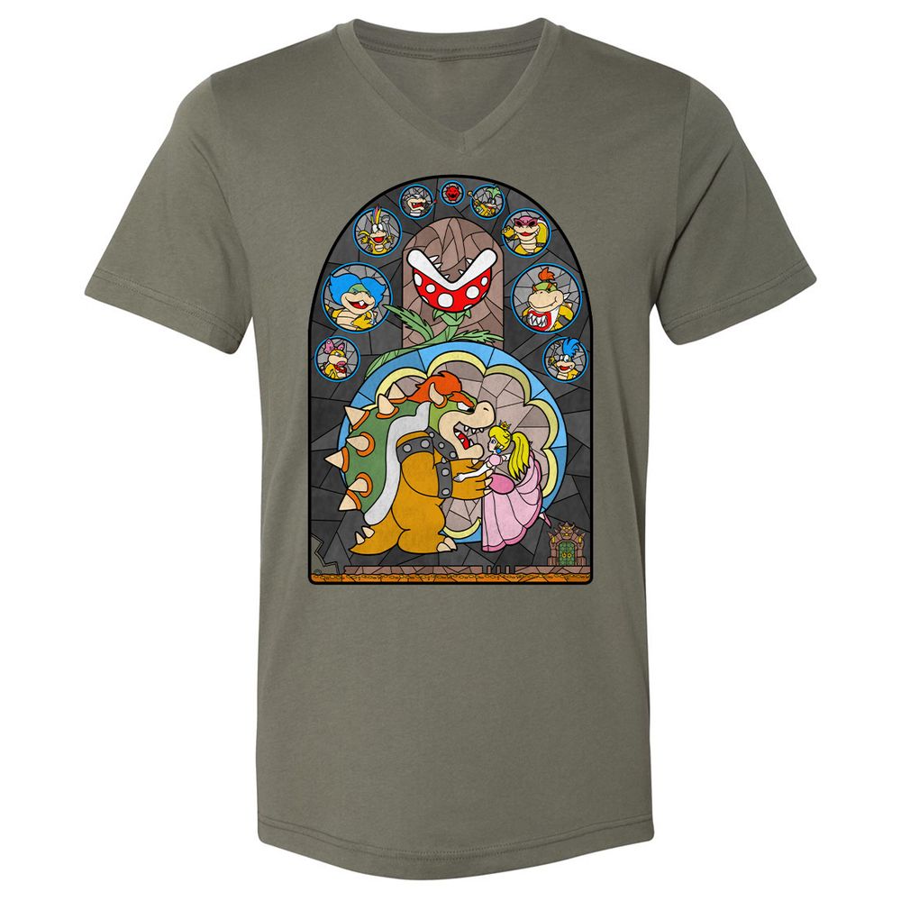 Unisex V-Neck T-Shirt - ZTB5GS8S - Military Green - 10
