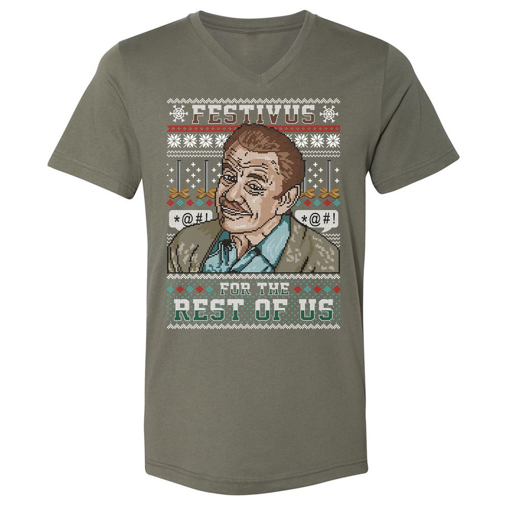 Unisex V-Neck T-Shirt - DZD782KG - Military Green - 10