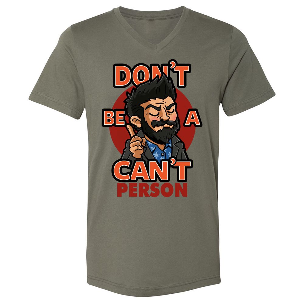 Unisex V-Neck T-Shirt - 92MCXM17 - Military Green - 10