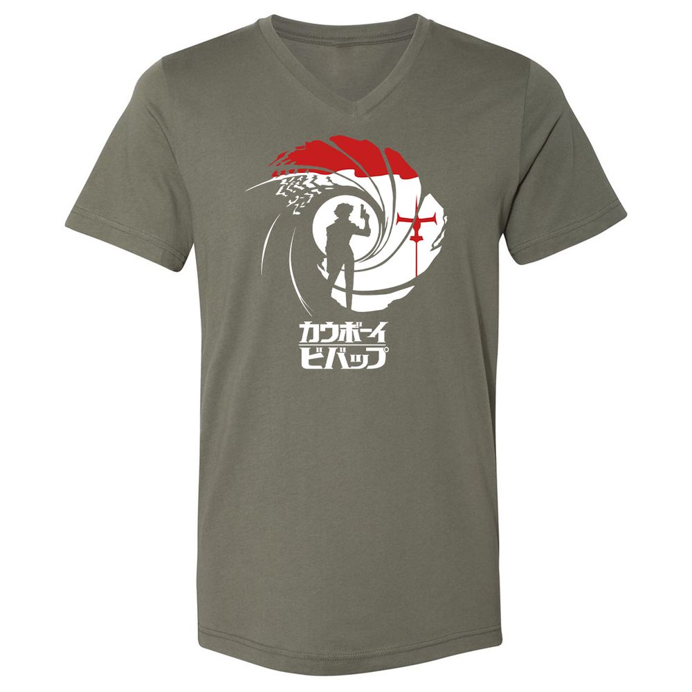 Unisex V-Neck T-Shirt - WJ7MDR21 - Military Green - 10
