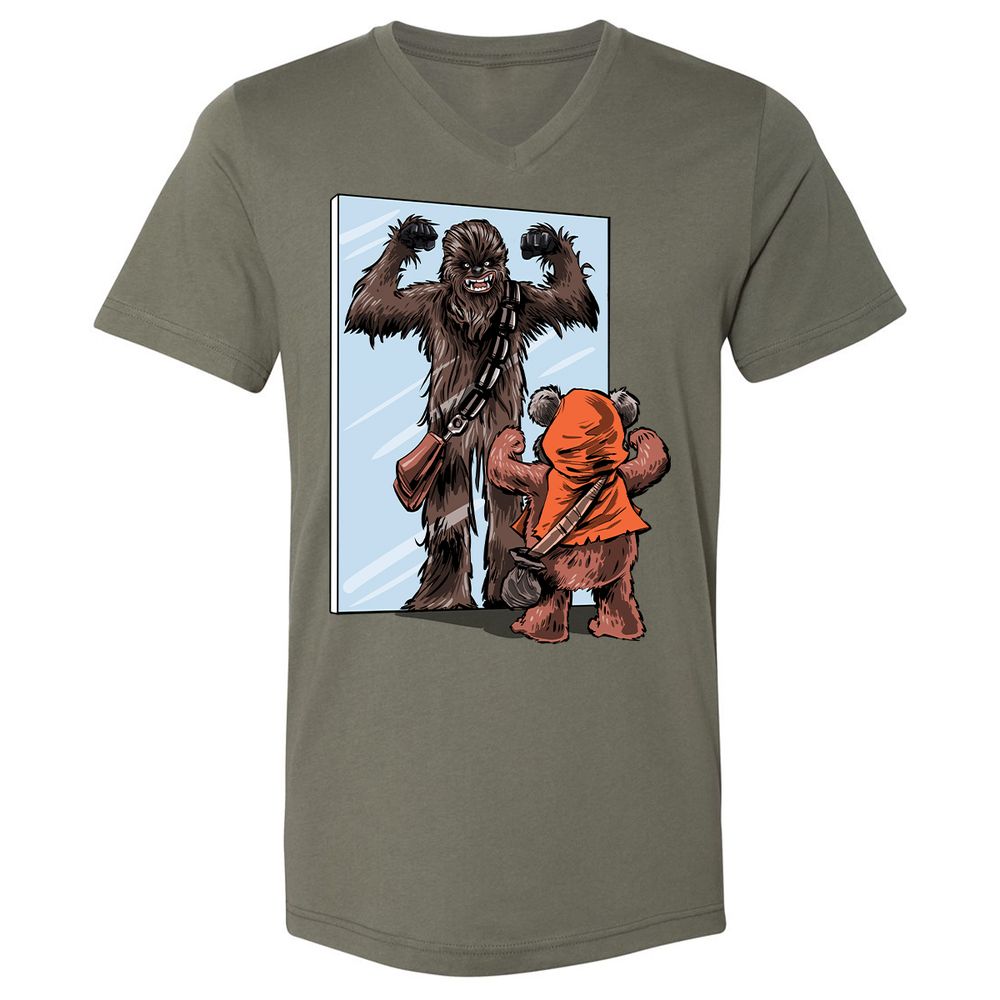 Unisex V-Neck T-Shirt - BF7ZJ424 - Military Green - 10